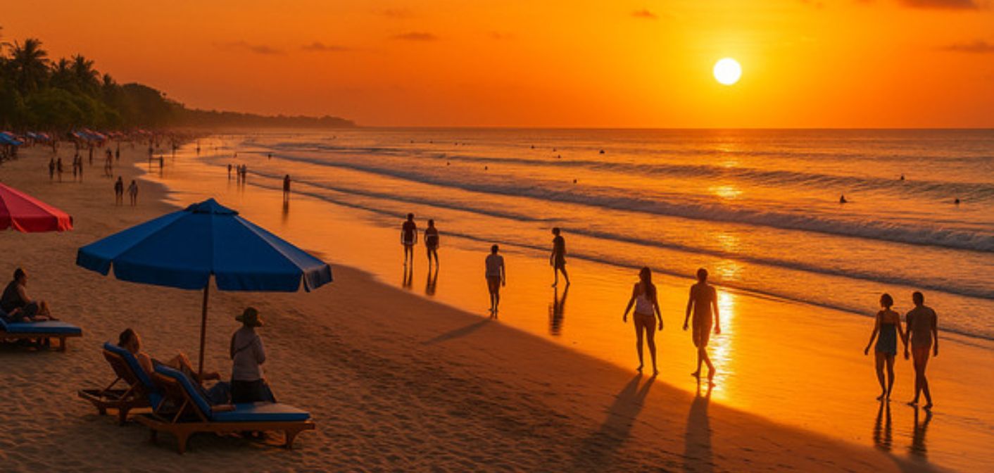 Coucher de soleil sur la plage