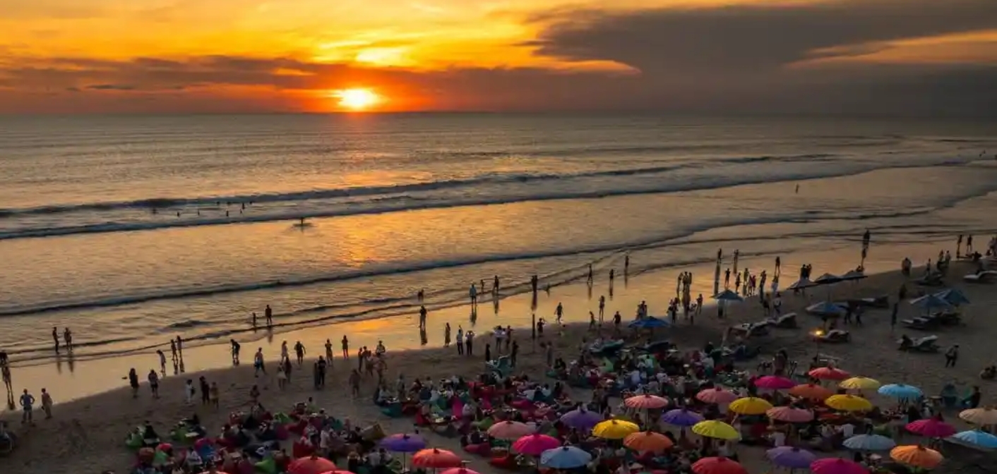 Coucher de soleil sur la plage